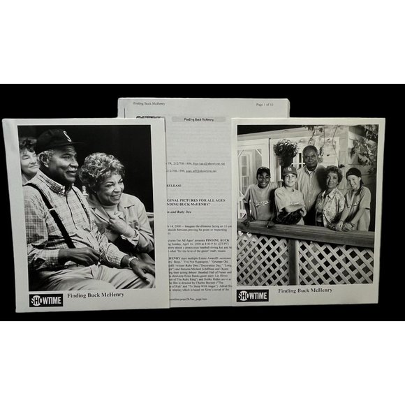 Showtime Movie Press Photos Finding Buck McHenry Ossie Davis Ruby Dee Write Up - Picture 6 of 6